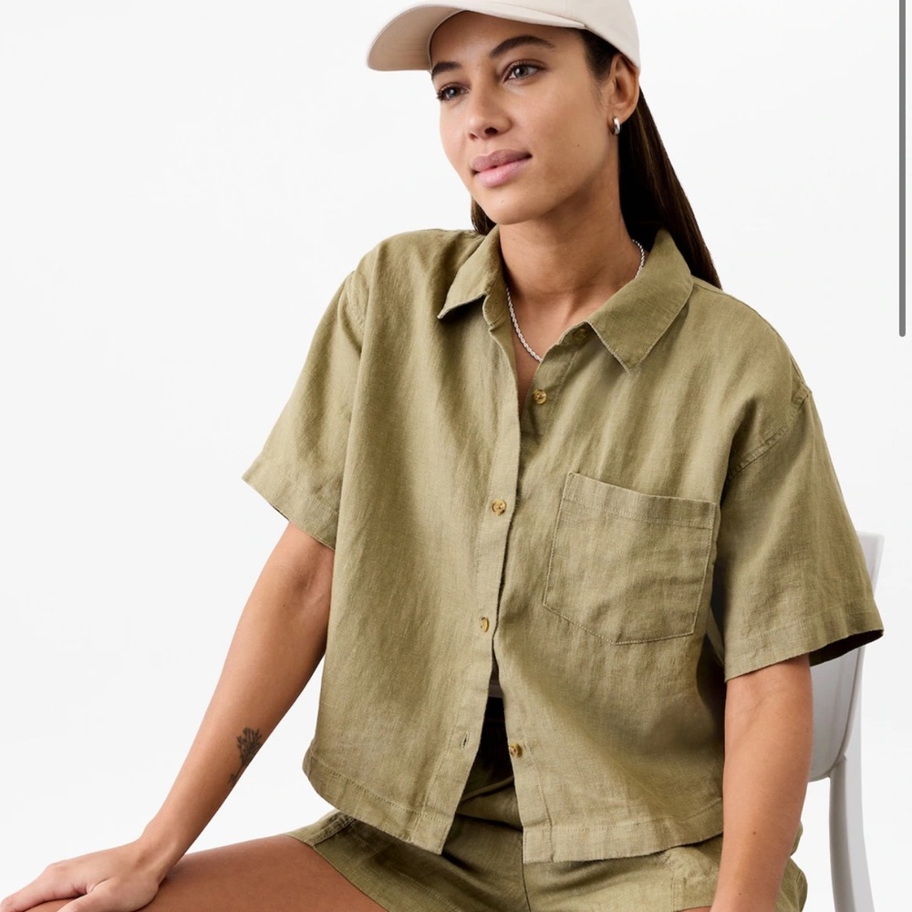 NEW Olive Green Linen Set (top + pant)